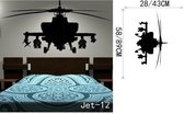 3D Sticker Decoratie Gepersonaliseerd vliegtuig Vinyl muurstickers Kinderkamer Sticker Jet Art muurstickers muurschildering voor kinderen kamers Helicopter Home Decoration - Jet12