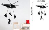 3D Sticker Decoratie Gepersonaliseerd vliegtuig Vinyl muurstickers Kinderkamer Sticker Jet Art muurstickers muurschildering voor kinderen kamers Helicopter Home Decoration - Jet11