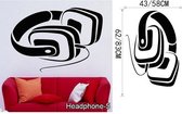 3D Sticker Decoratie Grappig DIY Muziek DJ Hoofdtelefoon Muurstickers Jongenskamer Muurdecor Vinyl Decals Muziek is mijn leven Modeontwerp Woondecoratie - Headphone5 / Large