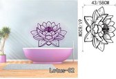 3D Sticker Decoratie Indische Namaste Woorden Religie Muurtattoo Vinyl Lotus Yoga Sticker Boeddha Ganesha Home Decor Slaapkamer Bloem Muurschildering - Lotus32 / Large