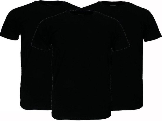 Fruit Of The Loom Blanco Katoenen T-Shirts 3-Pack Zwart