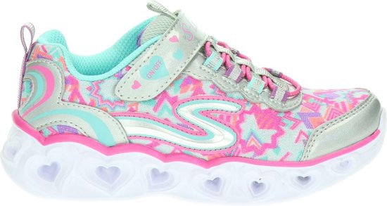 Skechers Heart Lights Meisjes Sneakers - Zilver - Maat 33 | bol.com