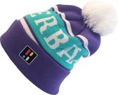 Poederbas Freeride Collection Muts Wintermuts - Wit/Paars