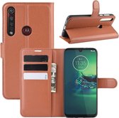 Book Case - Motorola Moto G8 Plus Hoesje - Bruin