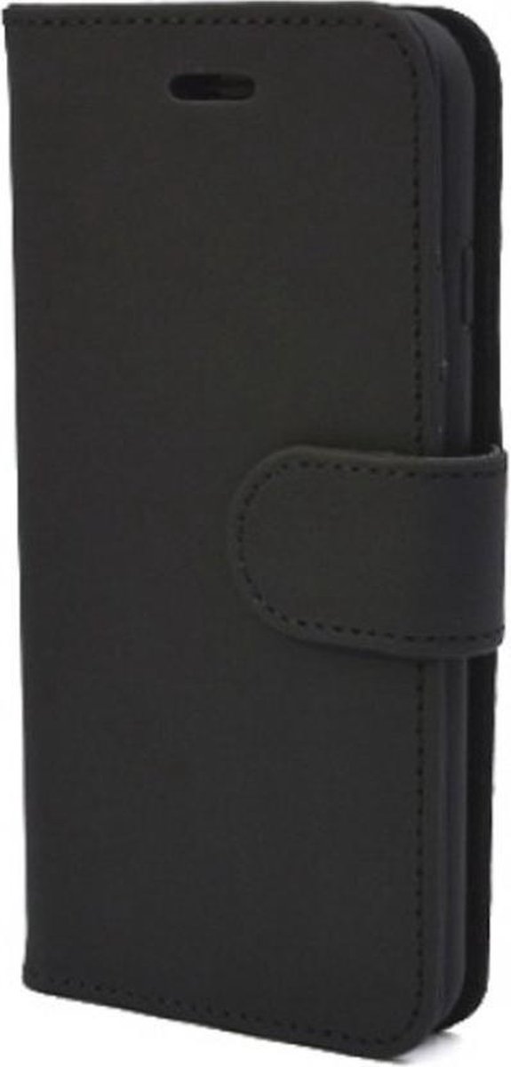 PU Wallet Deluxe Hoesje voor Nokia 5 Pitch Black - Zwart