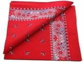 Boeren zakdoek Franse lelie 55 x 55 cm  - HRBZ24A  - Rood