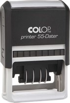 Colop Printer 55/D Blauw - Stempels - Datum stempel Nederlands - Stempel afbeelding en tekst