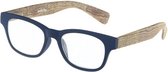 Lookofar Leesbril Wood Blauw/bruin Sterkte +1,50 (le-0166b)