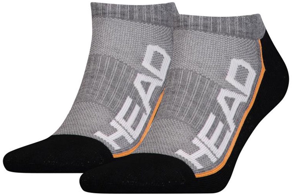 HEAD 4-Pack Lage Sportsokken Allround Demping Heren Dames – 791018001 Grijs