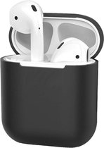 Hoes voor Apple AirPods Hoesje Case Siliconen Cover Ultra Dun - Zwart