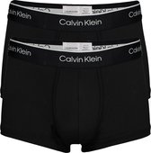 Calvin Klein Pro micro low rise trunks (2-pack) - microfiber lage heren boxers kort - zwart - Maat: S
