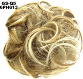 Haar Wrap, Brazilian hairextensions knotje bruin/blond 6P/613#