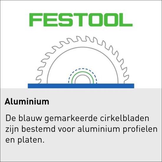 Festool Cirkelzaagblad voor Aluminium | Aluminium/Plastics | Ø 160mm Asgat  20mm 52T -... | bol.com