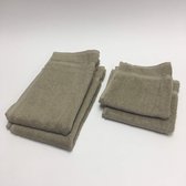 Handdoeken set van 4 | 2 stuks 30x30cm & 2 stuks 30x50cm