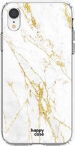 HappyCase Apple iPhone XR Hoesje Flexibel TPU Wit Marmer Print