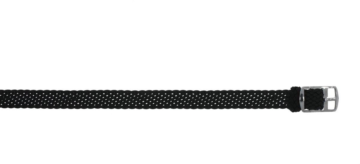 Horlogeband Universeel PRLN.10.Z Onderliggend Nylon-perlon Zwart 10mm
