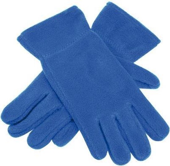 Fleece handschoenen kobalt M/L | bol.com
