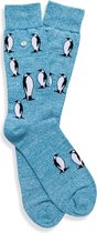 Alfredo Gonzales Penguin Sokken AG-Sk-GL-01 129 Blue Melee/Black/White XS(35-37)