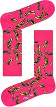 Happy Socks x Andy Warhol | Maat 36-40 | Heren | Roze met Gele bananen | AWDOL01-3000 | HappySocks dames sok | Iconische pop-art door Andy Warhol | sokken dames en vrouwen sokken