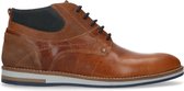 Manfield - Heren - Cognac veterboots - Maat 42