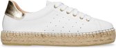 Manfield - Dames - Witte sneakers met detail - Maat 38