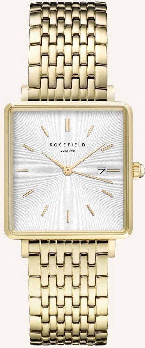 Rosefield The Boxy Dames Horloge - Goud Ø26 X 28mm - QWSG-Q09