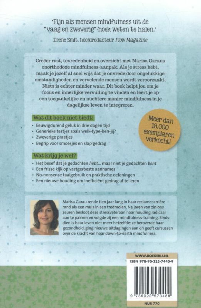 Haal meer uit je leven met mindfulness - back cover