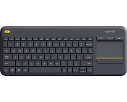 Logitech K400 Plus - Draadloos Touch Toetsenbord - QWERTY ISO - Zwart