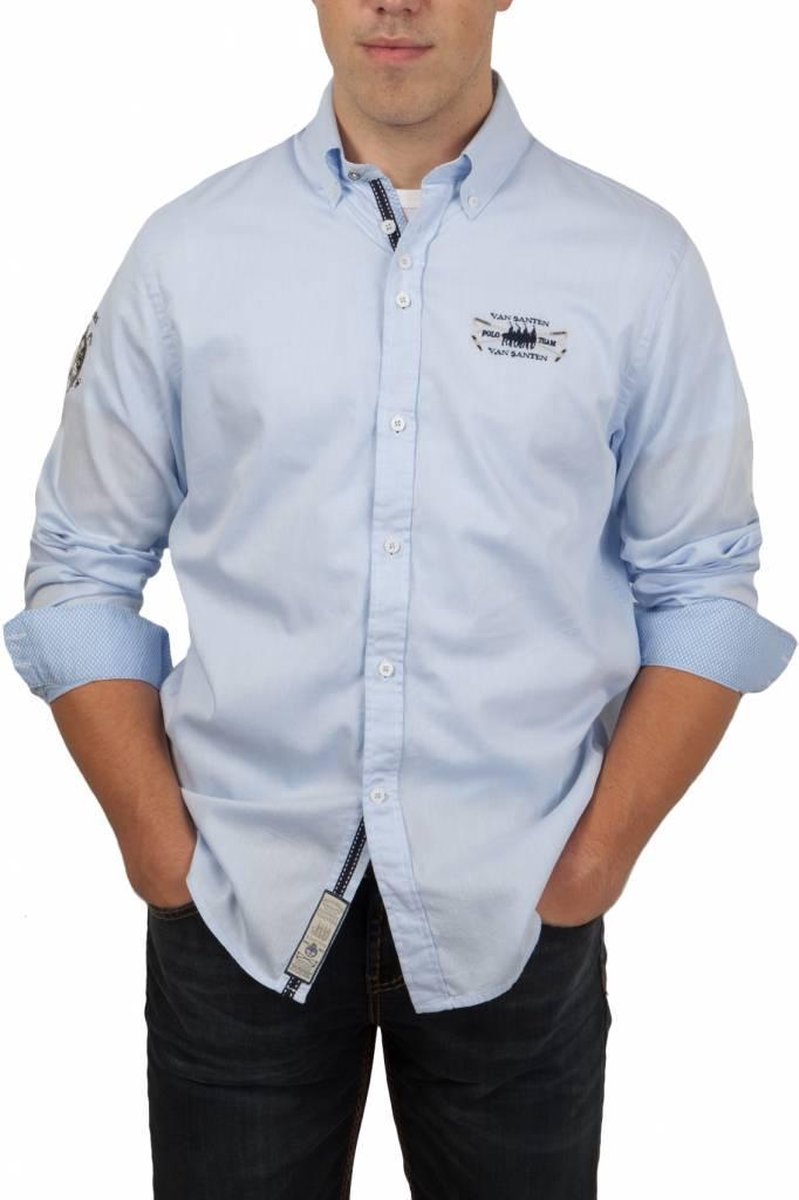 van Santen & van Santen ® Overhemd Poloteam, lichtblauw | bol.com