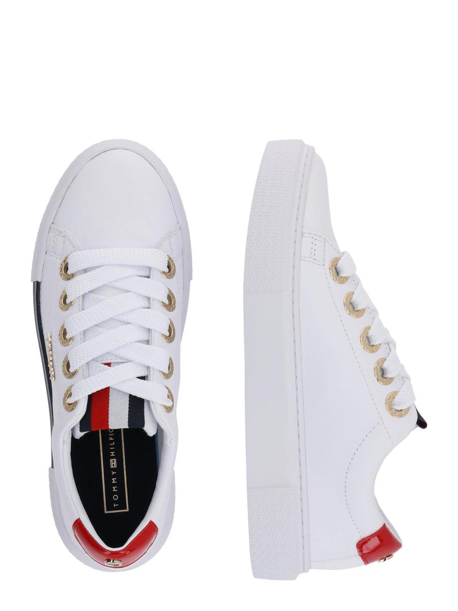 leather elevated tommy sneaker