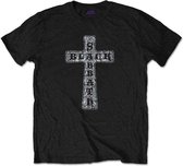 Black Sabbath - Cross Heren T-shirt - S - Zwart