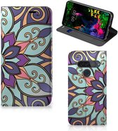 LG G8s Thinq Smart Cover Purple Flower
