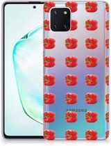 Geschikt voor Samsung Galaxy Note 10 Lite Siliconen Case Paprika Red