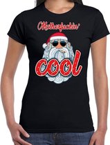 Fout kerst shirt / shirt zwart - stoere santa motherfucking cool  voor dames - kerstkleding / christmas outfit XS