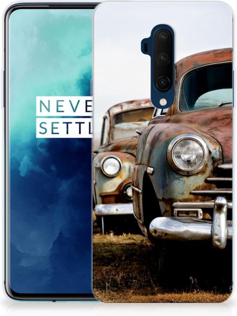 OnePlus 7T Pro Siliconen Hoesje met foto Vintage Auto