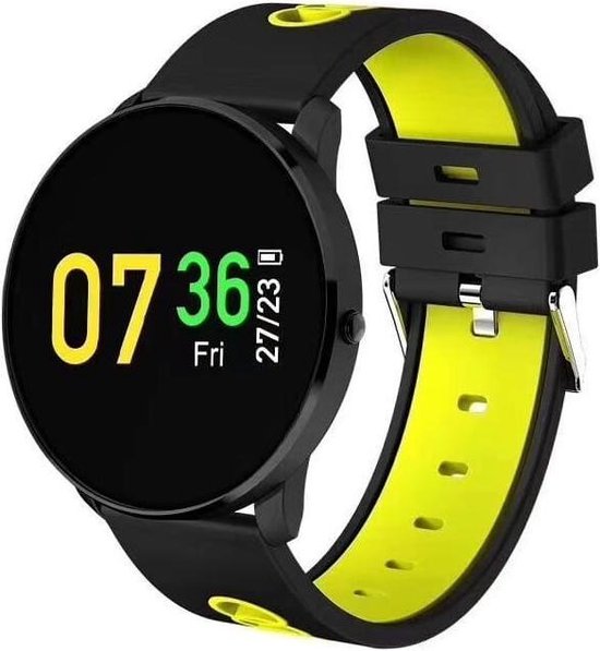 Smartwatch Garett Sport 14 Zwart Geel bol
