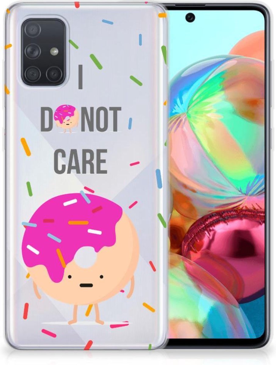 Samsung Galaxy A71 Siliconen Case Donut Roze