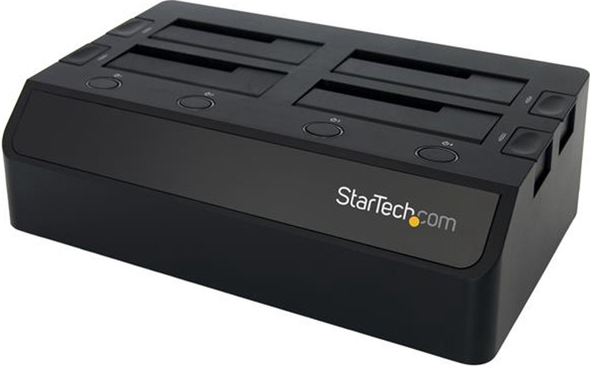 StarTech 2,5 en 3,5 inch 4-voudige SSD en HDD Docking - USB 3.0 - UASP - Sata III 6 Gbit/s - Zwart