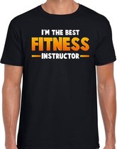Im the best fitness instructor t-shirt zwart voor heren - sportschool / trainingskleding L