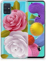 Back Case Geschikt voor Samsung A51 TPU Siliconen Hoesje Roses