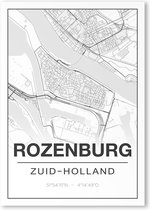 Poster/plattegrond ROZENBURG - A4