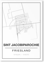 Poster/plattegrond SINT JACOBIPAROCHIE - A4