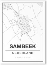 Poster/plattegrond SAMBEEK - 30x40cm