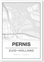 Poster/plattegrond PERNIS - 30x40cm