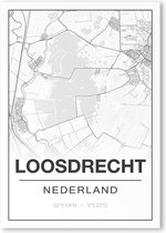 Poster/plattegrond LOOSDRECHT - A4