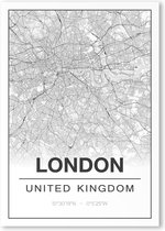 Poster/plattegrond LONDON - 30x40cm