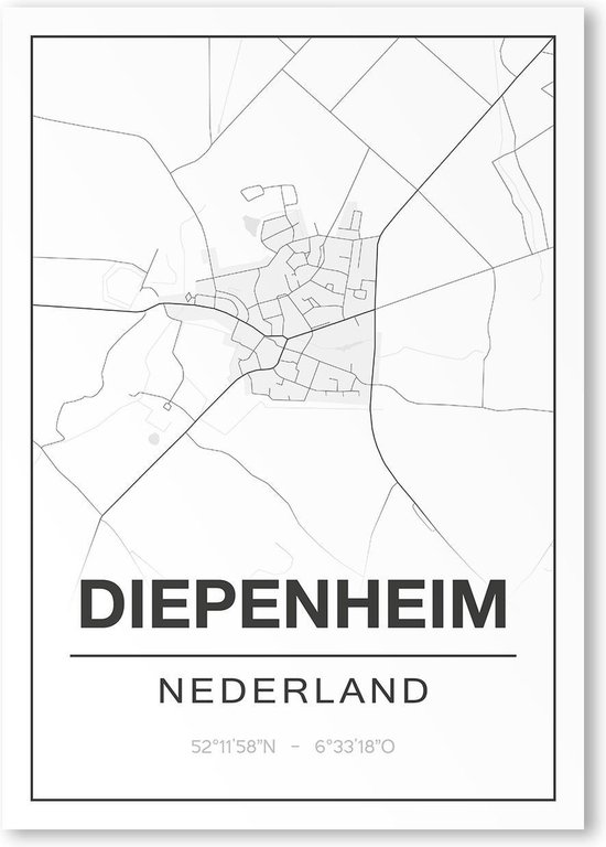 Poster/plattegrond DIEPENHEIM - A4