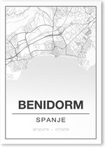 Poster/plattegrond BENIDORM - A4