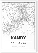 Poster/plattegrond KANDY - 30x40cm