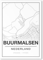 Poster/plattegrond BUURMALSEN - 30x40cm